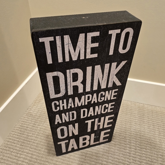 Time to Drink Sign Block - Picture 3 of 3
